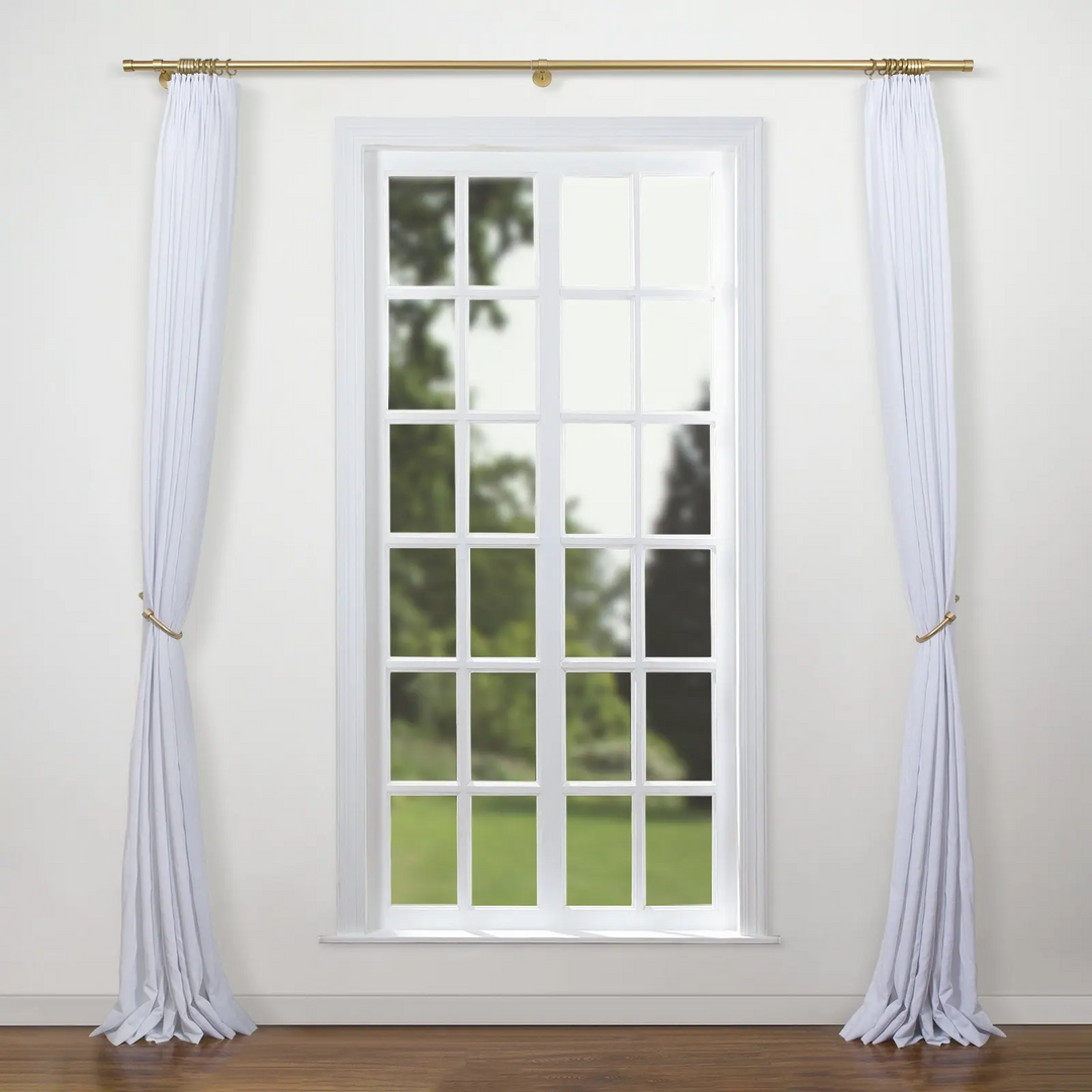 Smartview Window Curtain Rod with Wall Brackets