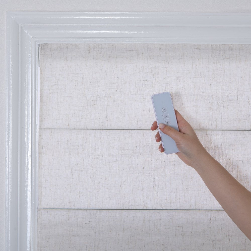 SmartWings Motorized Roman Shades 100% Blackout