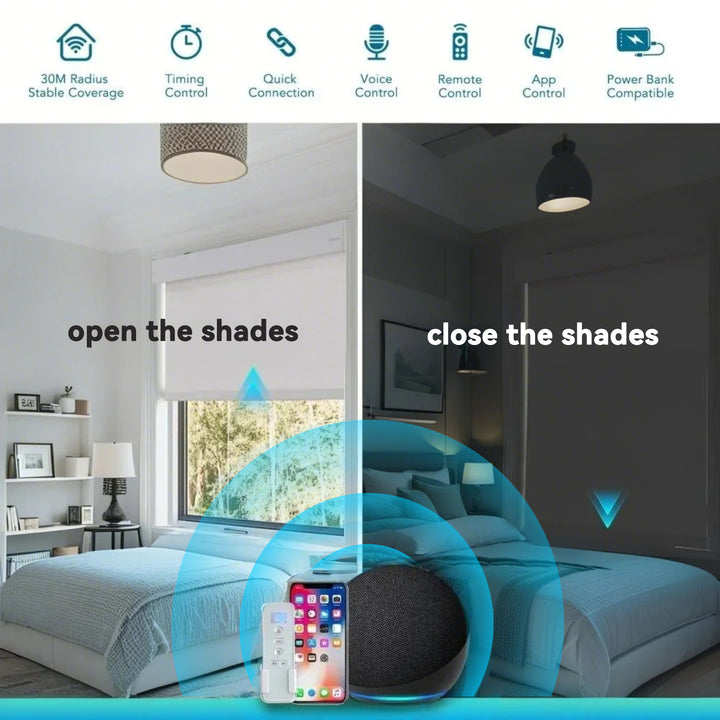 SmartView Roller Shades 100% Blackout Vinyl