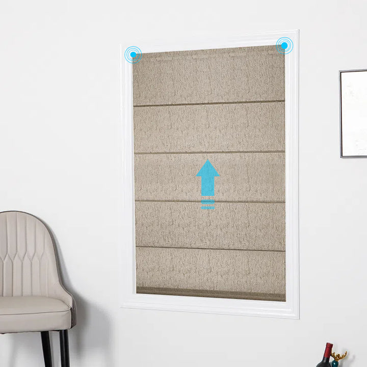 SmartView Motorized Light Filtering Roman Shades 60% Blackout