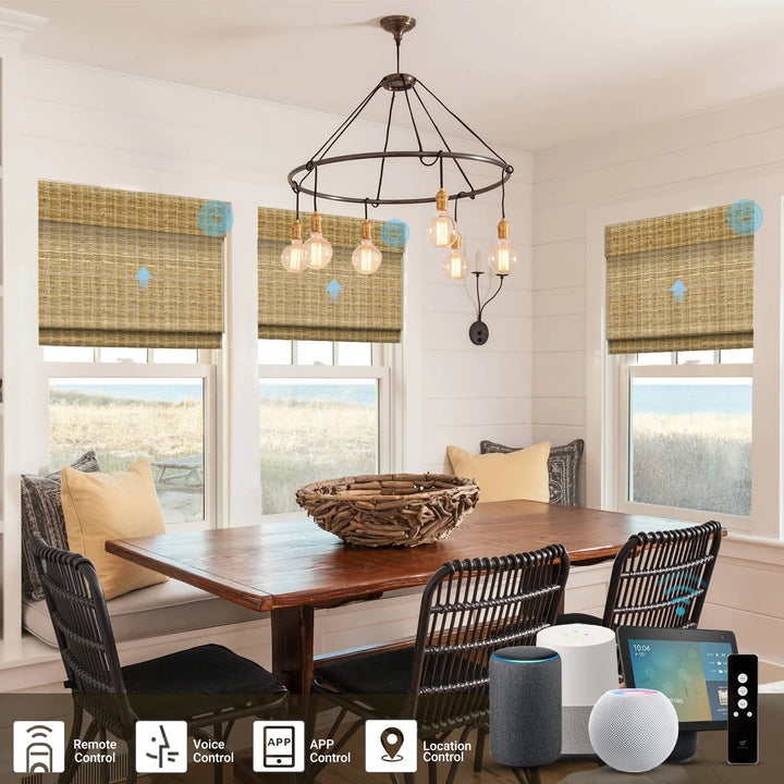 SmartView Cordless Natural Jute Bamboo Woven Shade - Natural
