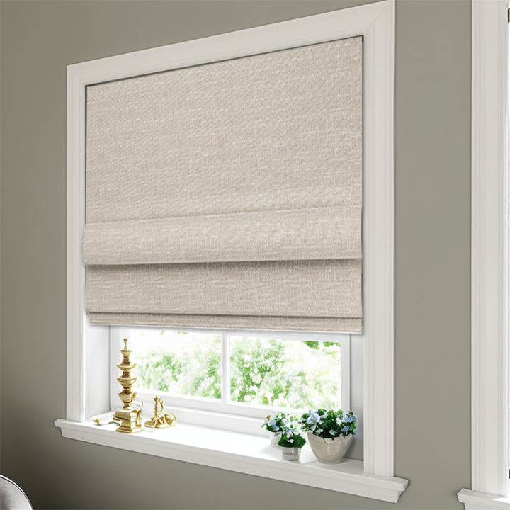 SmartView Custom Flat Fold Roman Shade Cordless