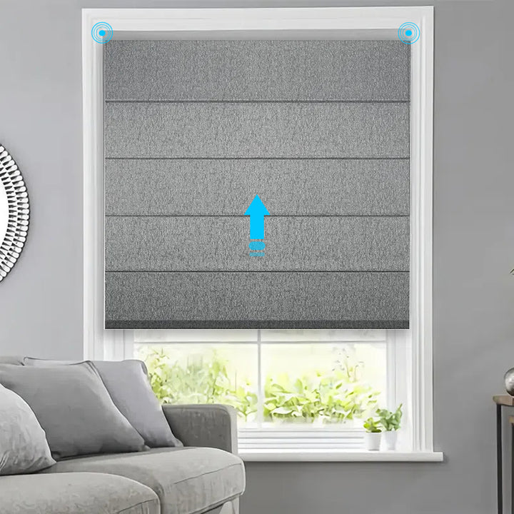 SmartView Motorized Light Filtering Roman Shades 60% Blackout