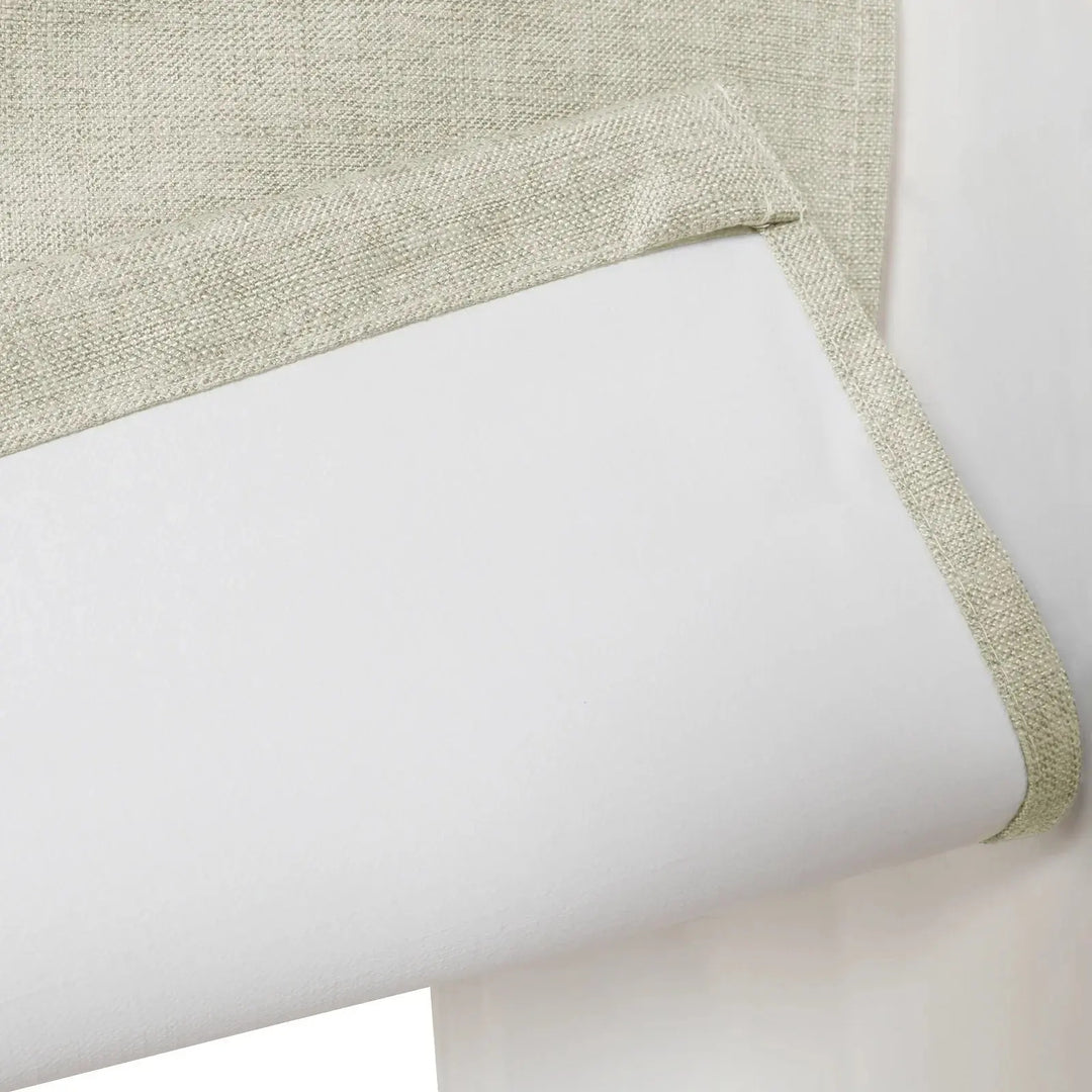 SmartView Linen Blend Roman Shade Cordless - Wooden Headrail