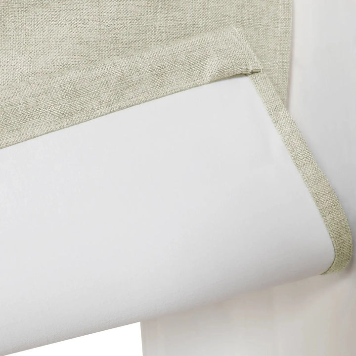 SmartView Linen Blend Roman Shade Cordless - Wooden Headrail