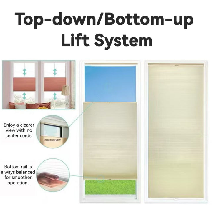 SmartView Blackout Top Down Levitate Double - Cell Cellular Shades