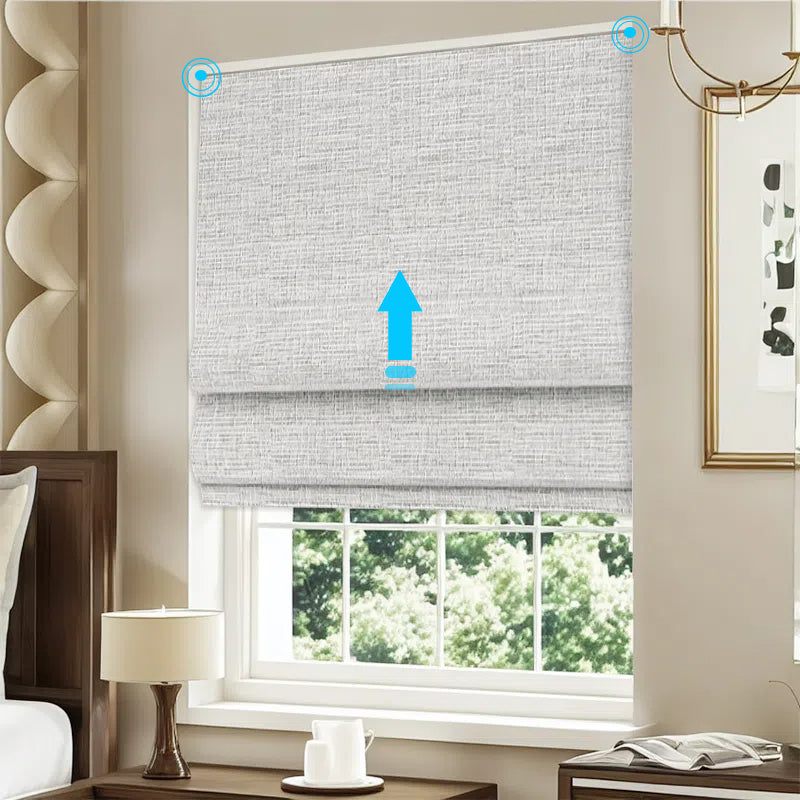SmartWings Motorized Roman Shades 100% Blackout