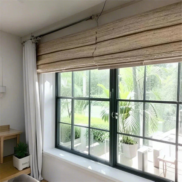 SmartView Cordless Natural Ramie Bamboo Woven Shade - Beige