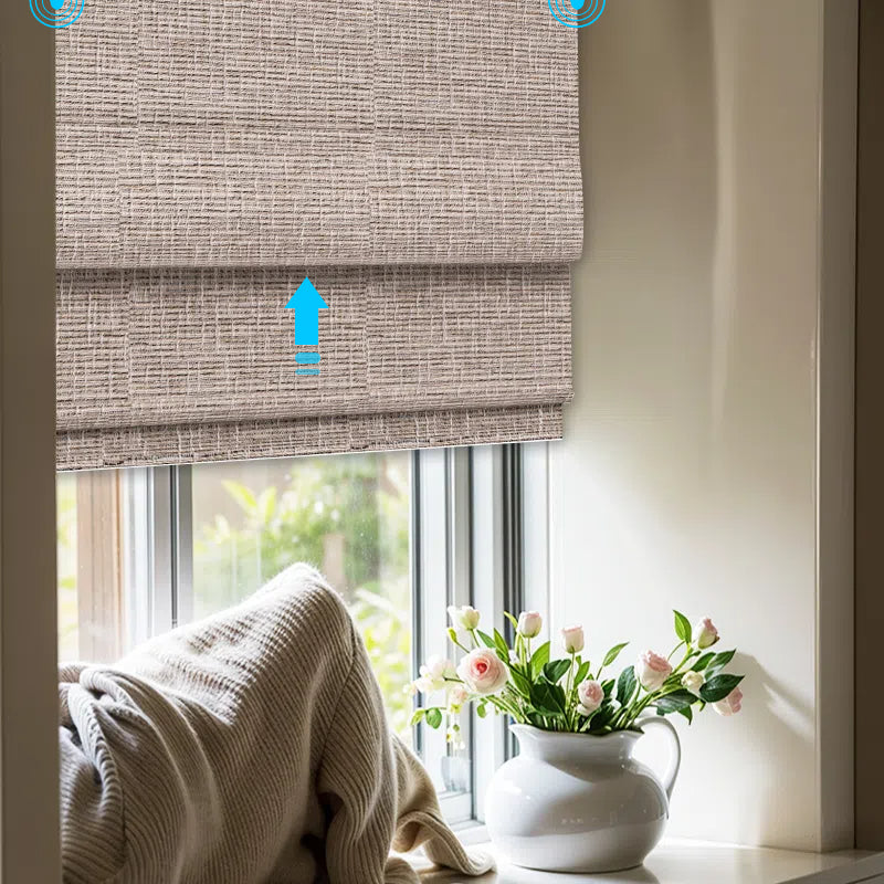 SmartWings Motorized Roman Shades 100% Blackout