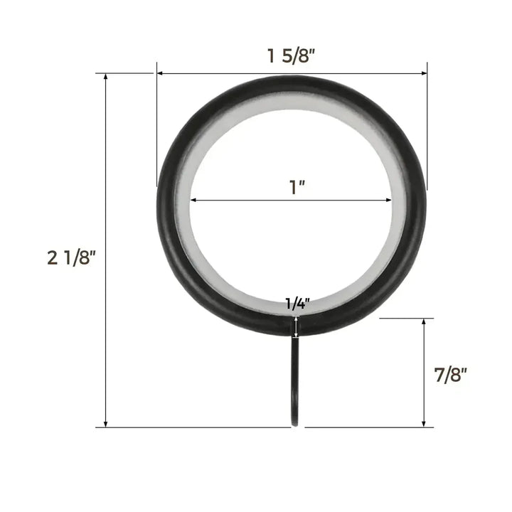 Smartview Adjustable Double Curtain Rod with Rings