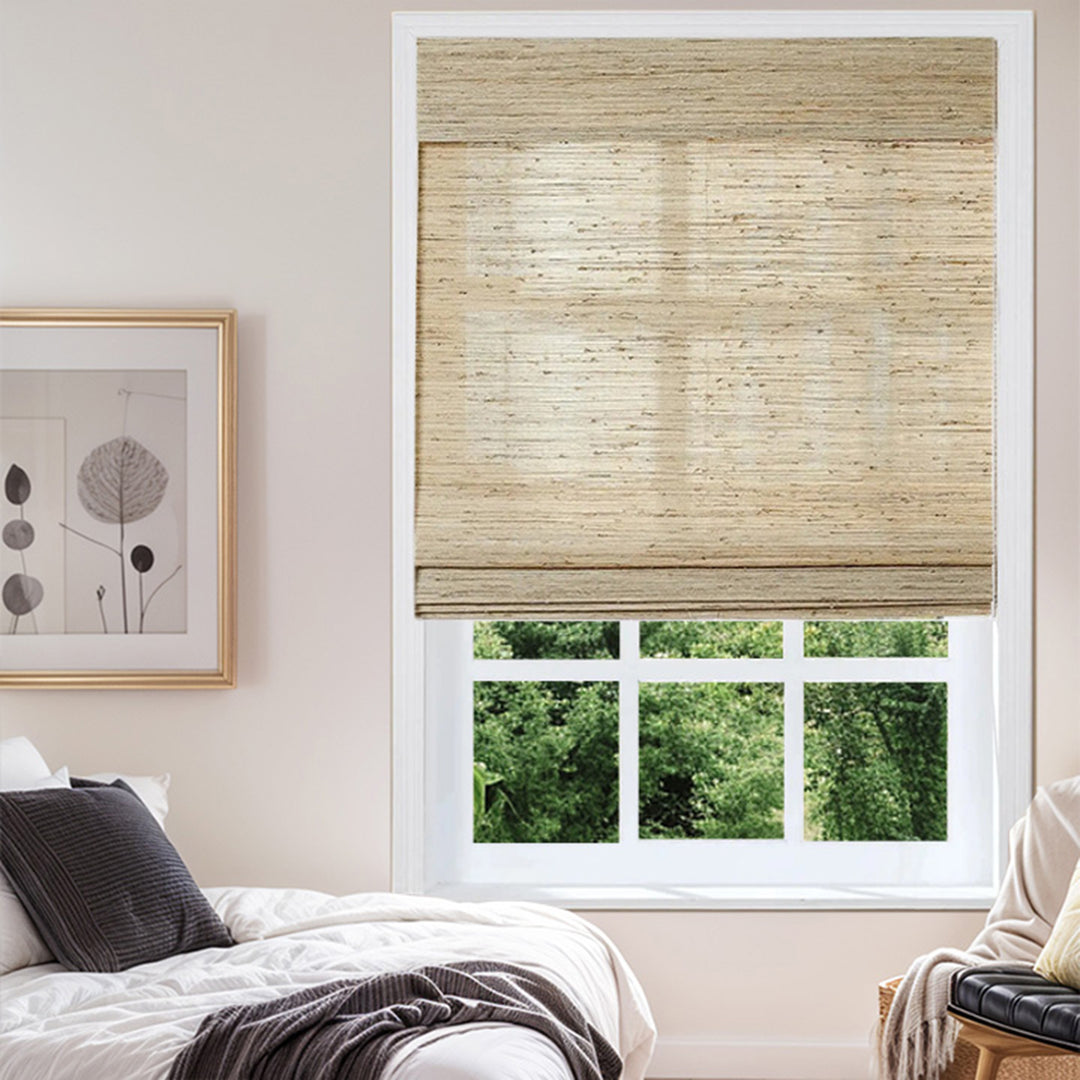SmartView Cordless Natural Ramie Bamboo Woven Shade - Beige