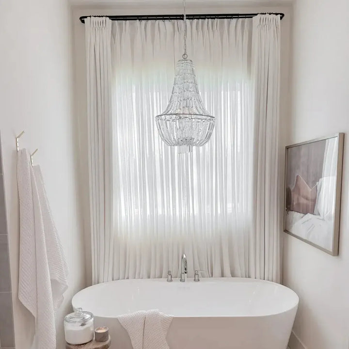 Smartview Adjustable Double Curtain Rod with Rings