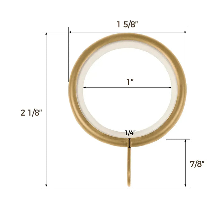 Smartview Adjustable Curtain Rod with Rings