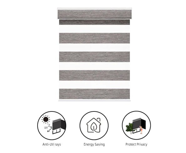 SmartView Zebra Shades 90% Blackout 75mm Astrid