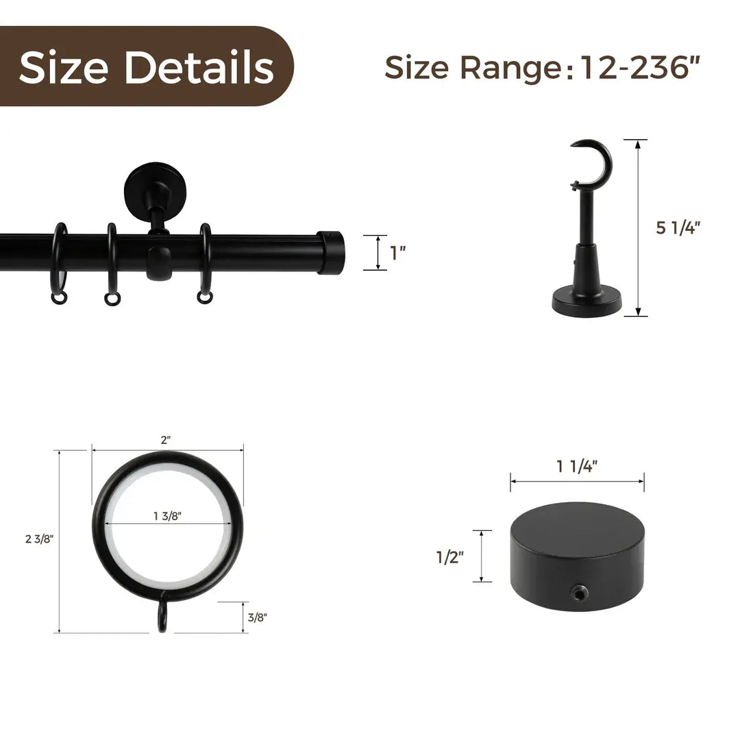 Smartview Single Window Curtain Rod