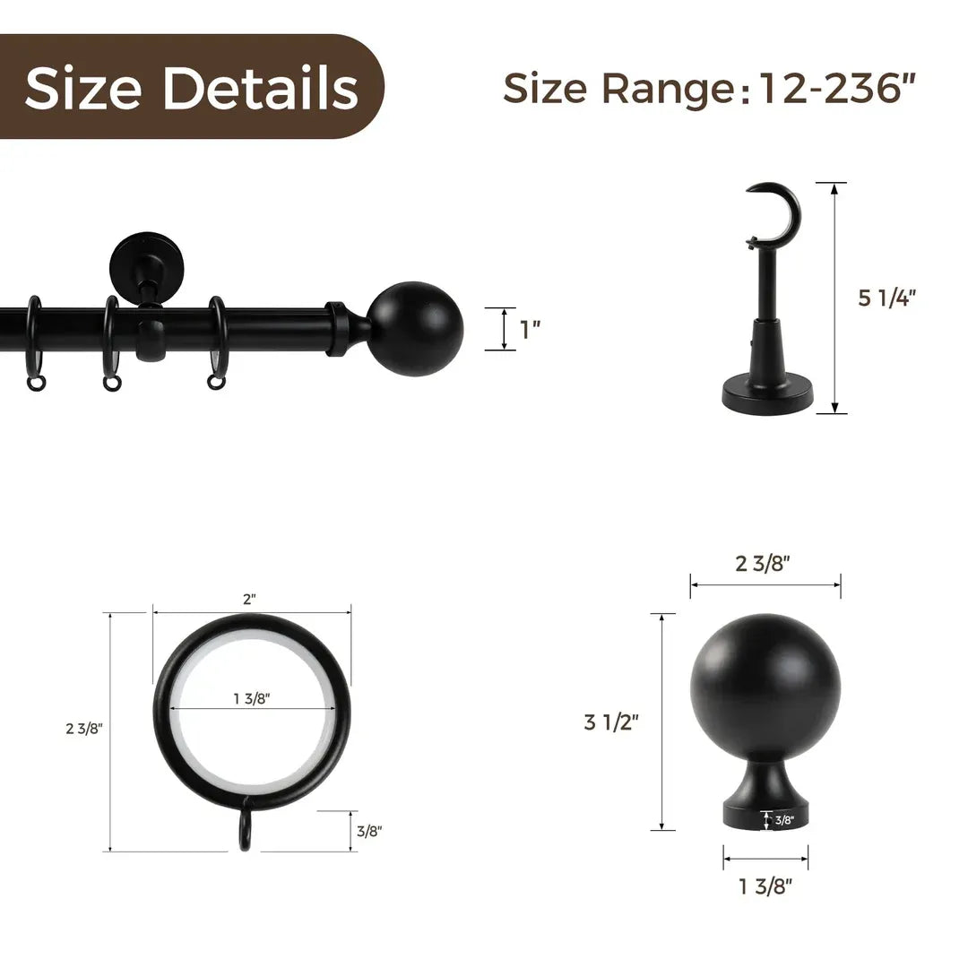 Smartview Single Window Curtain Rod