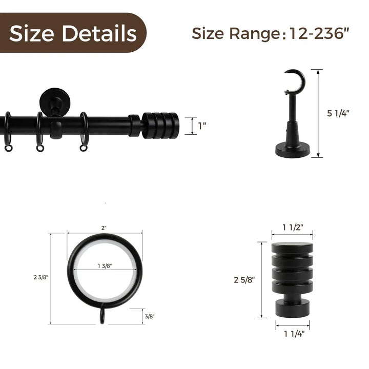 Smartview Single Window Curtain Rod