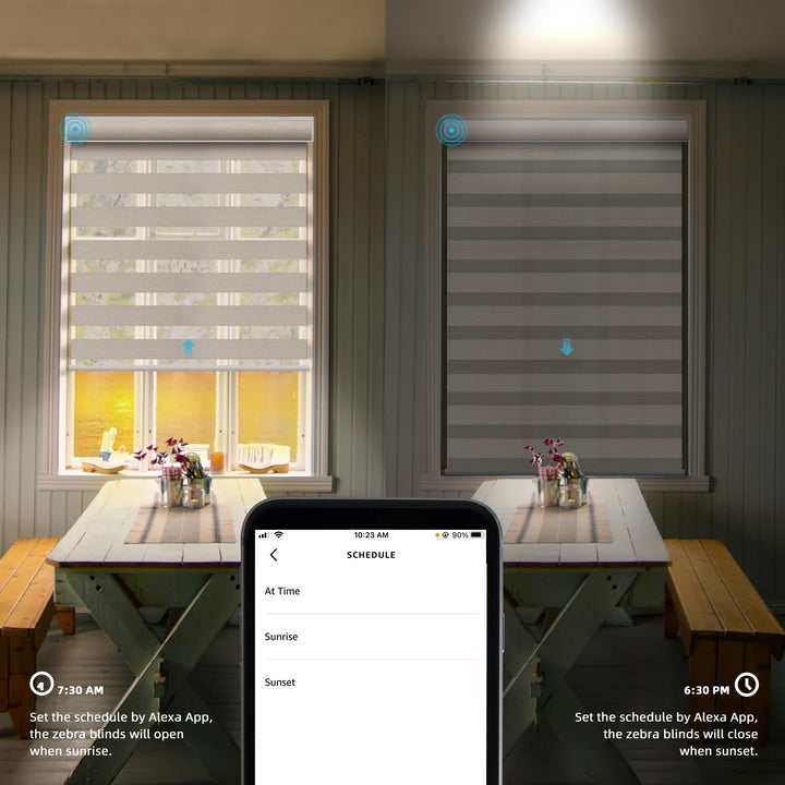 SmartView Zebra Shades 90% Blackout 75mm Astrid