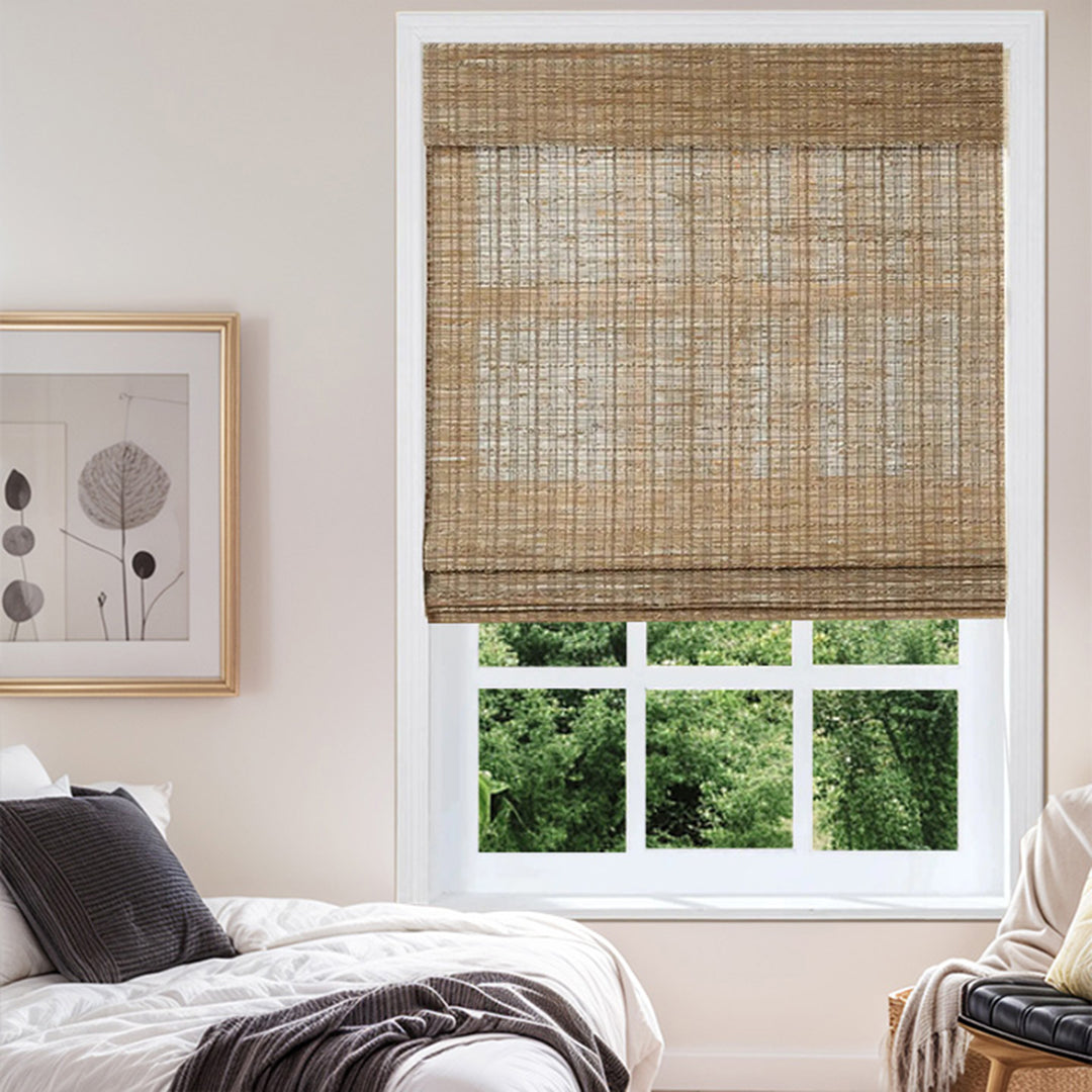 SmartView Cordless Natural Jute Bamboo Woven Shade - Cinnamon
