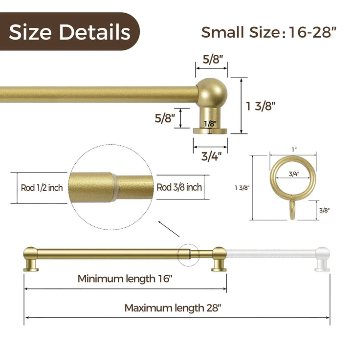 Smartview Curtain Rods with Rings
