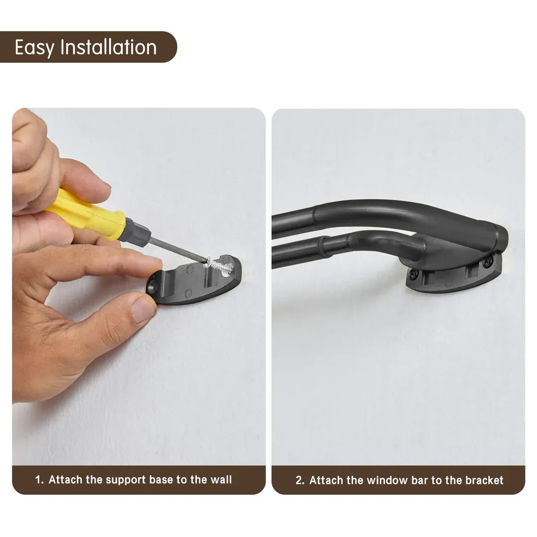 Smartview Adjustable Double Curtain Rod with Rings