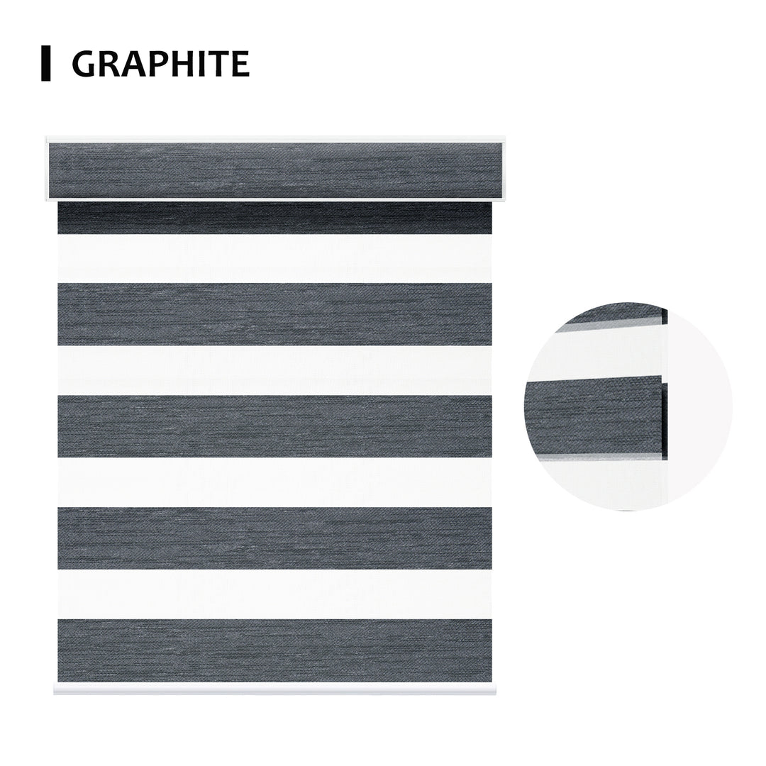 SmartView Zebra Shades 85% Blackout 75mm ingrid