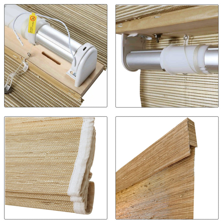SmartView Motorized Woven Wood Shades 50% Blackout
