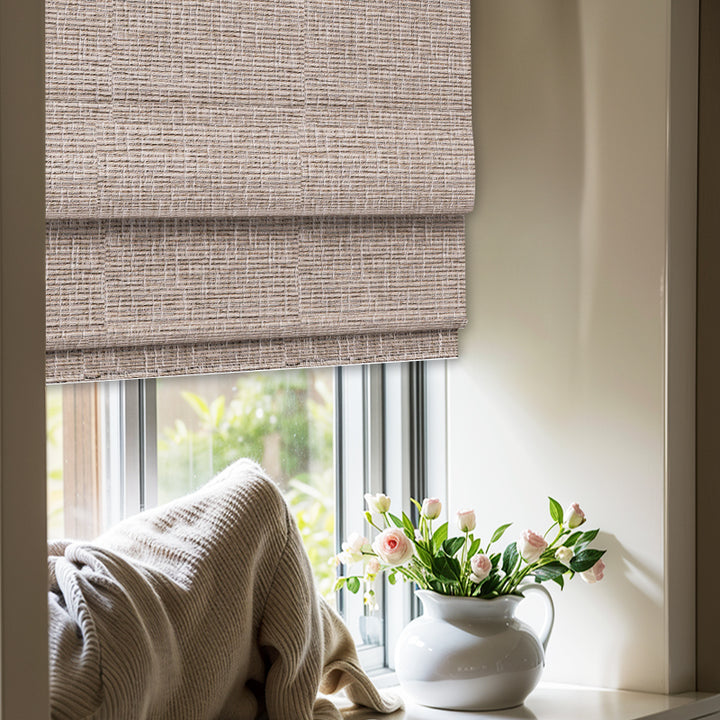 SmartView Custom Flat Fold Roman Shade Cordless