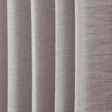 Close-up of gray textured fabric with vertical stripes