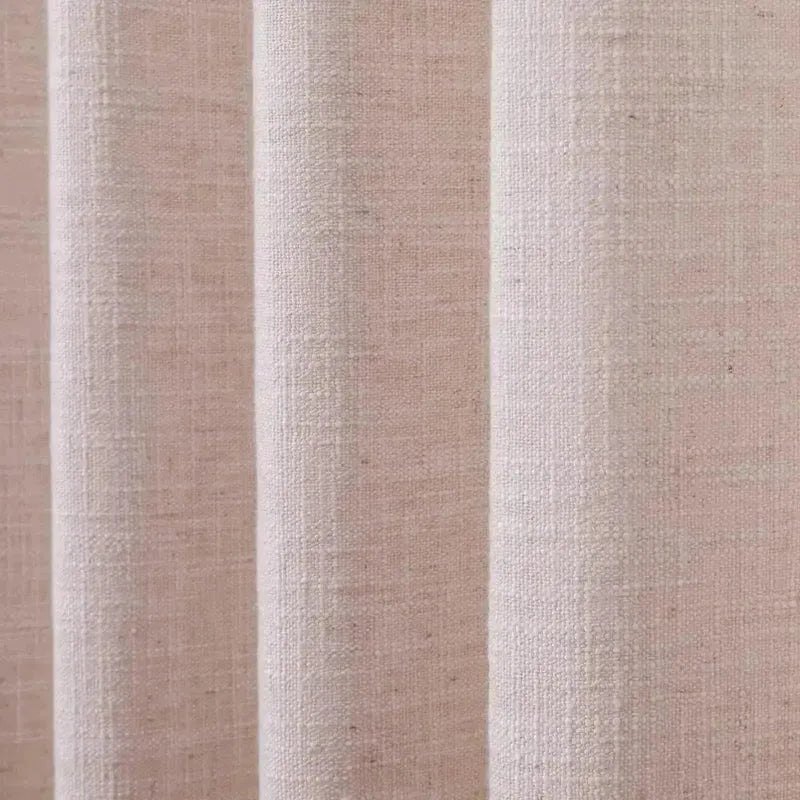 Textured fabric with horizontal stripes in beige and brown tones.