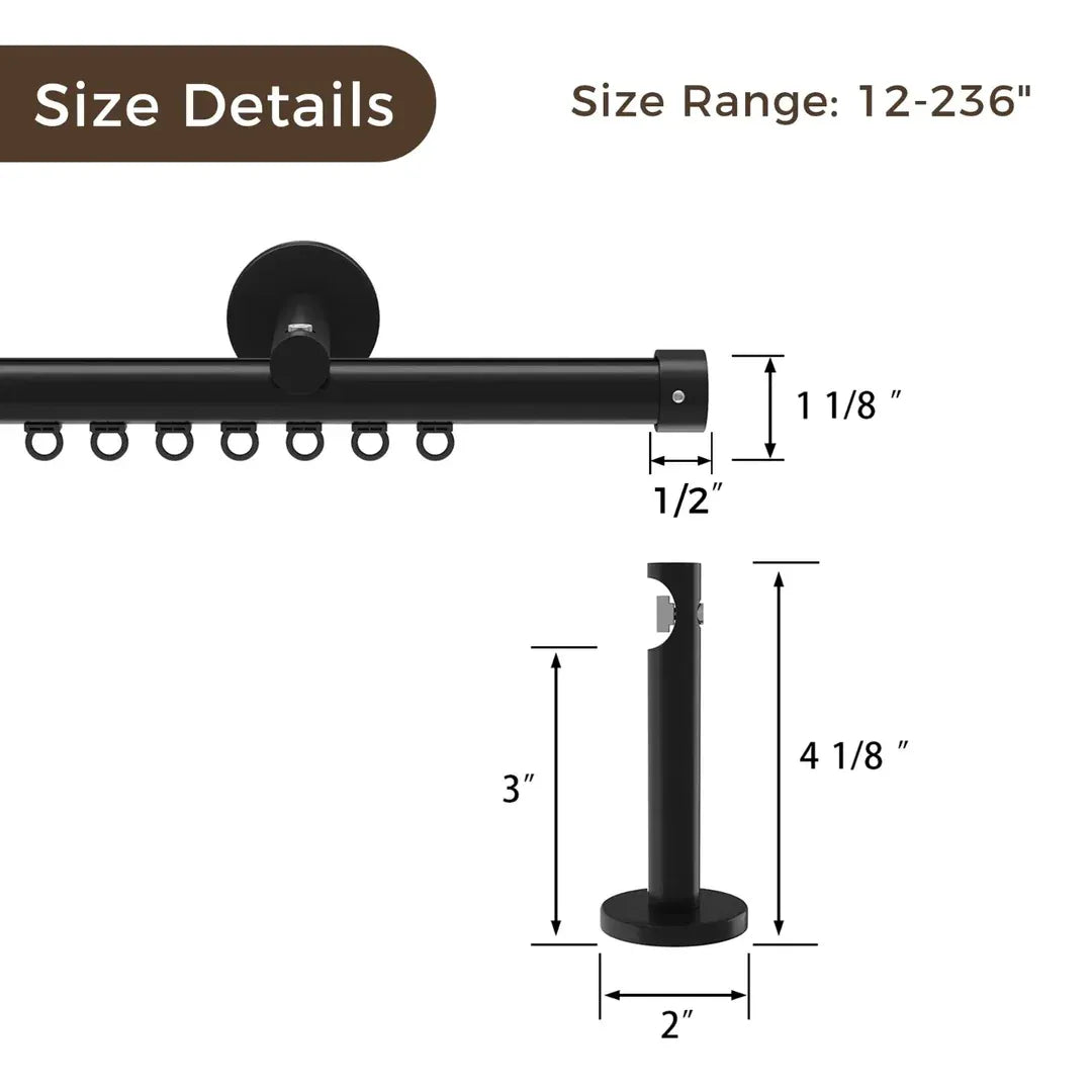 Smartview Single Traverse Curtain Rod