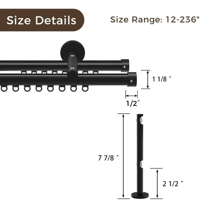 Smartview Double Traverse Curtain Rod