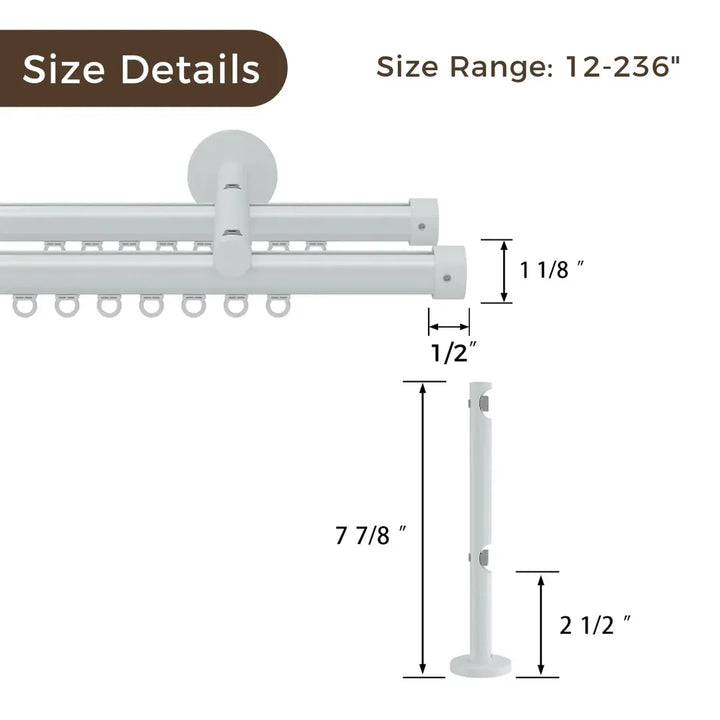 Smartview Double Traverse Curtain Rod