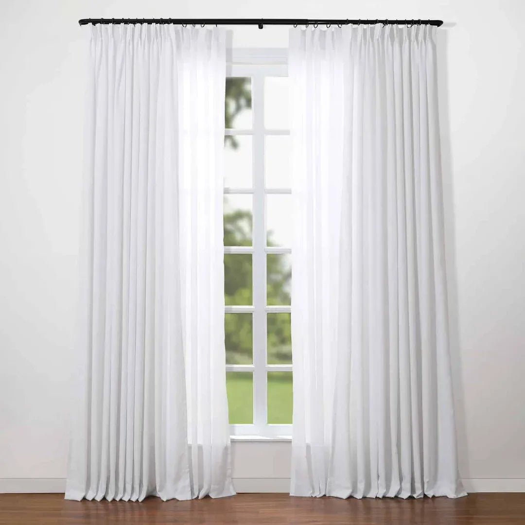Smartview Adjustable Double Curtain Rod with Rings