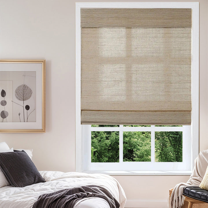 SmartView Cordless Woven Wood Shades 100% Blackout