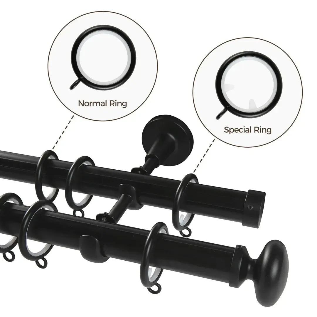 Smartview Double Window Curtain Rod