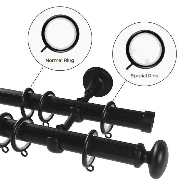 Smartview Double Window Curtain Rod
