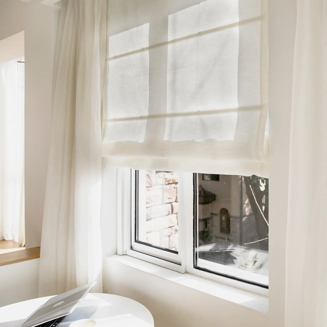 SmartView Custom Flat Fold Roman Shade Cordless