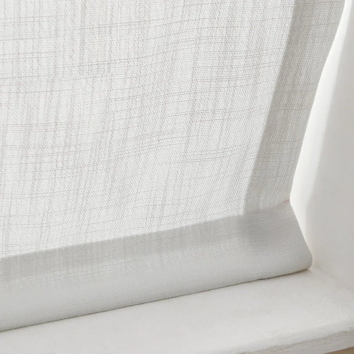 SmartView Linen Blend Roman Shade Cordless - Wooden Headrail