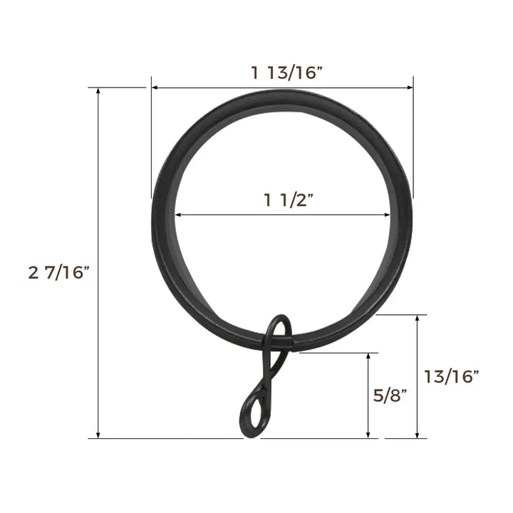 Smratview Quiet-Glide Curtain Rings Eyelet (Pack of 12)