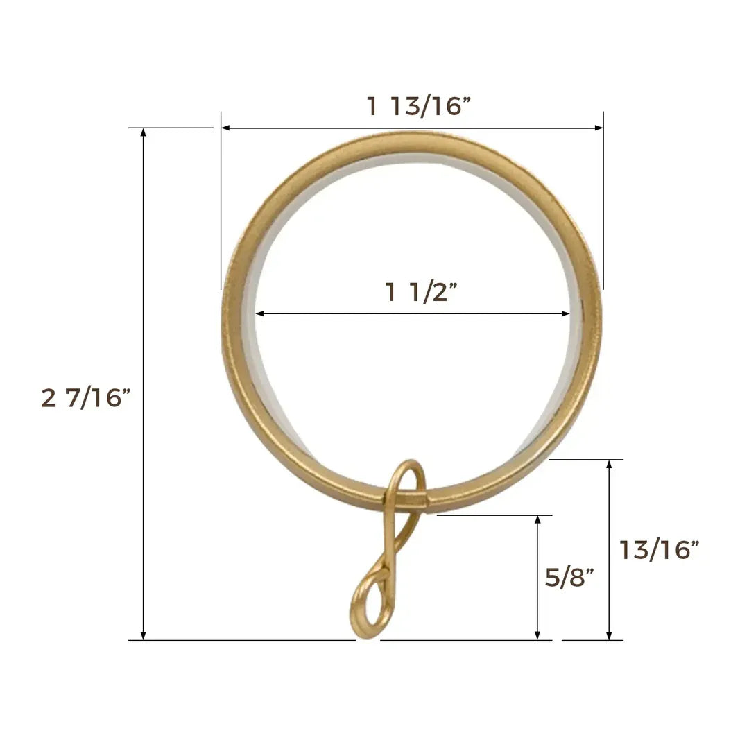 Smratview Quiet-Glide Curtain Rings Eyelet (Pack of 12)