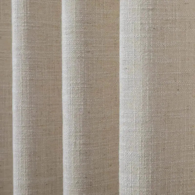 Close-up of beige and gray striped fabric texture