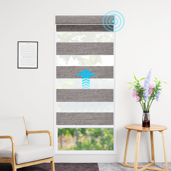 SmartView Zebra Shades 85% Blackout 75mm ingrid