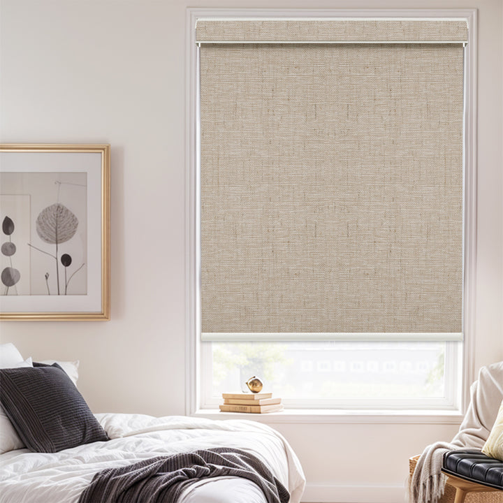 SmartView  Motorized Roller Shades 50% Blackout Linen