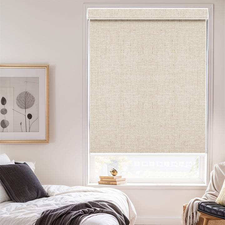 SmartView  Motorized Roller Shades 50% Blackout Linen