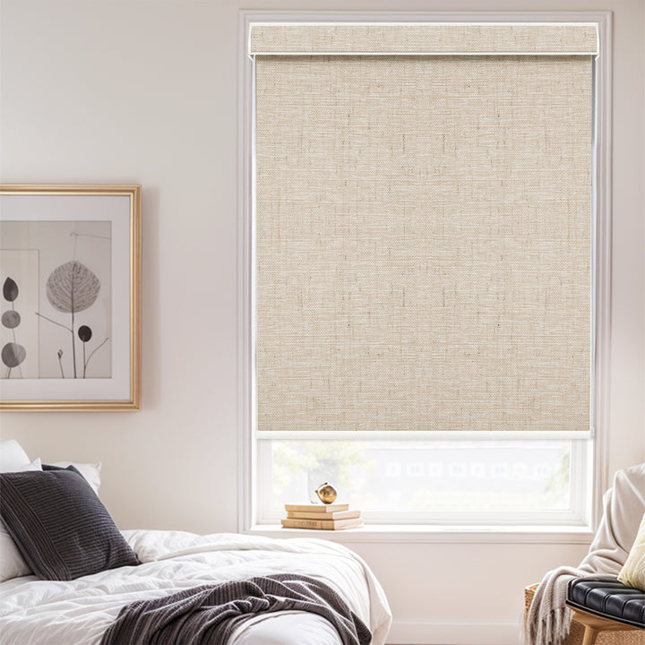 SmartView  Motorized Roller Shades 50% Blackout Linen