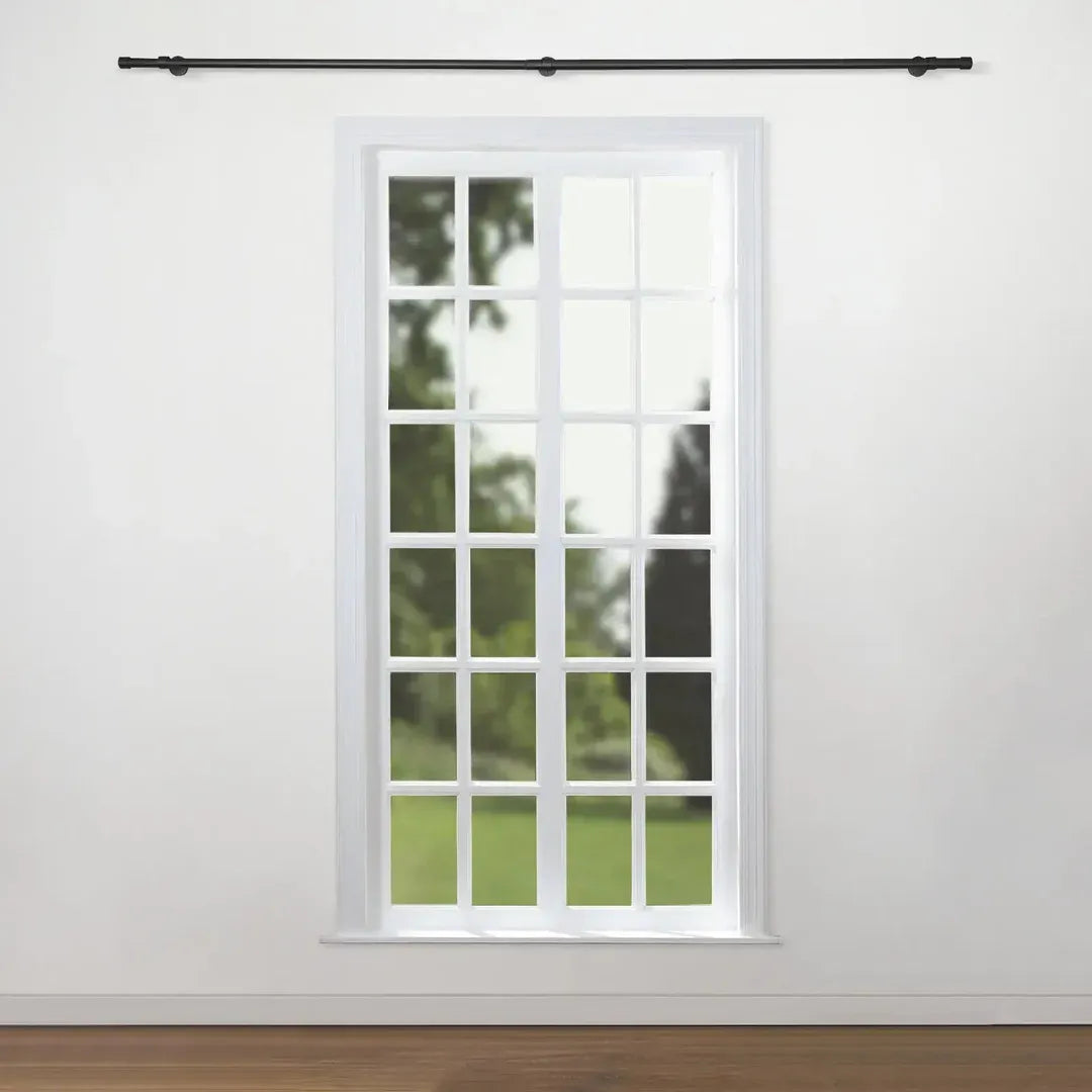 Smartview Window Curtain Rod with Wall Brackets