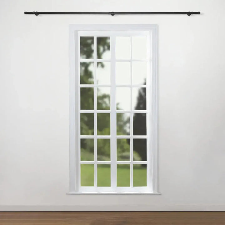 Smartview Window Curtain Rod with Wall Brackets