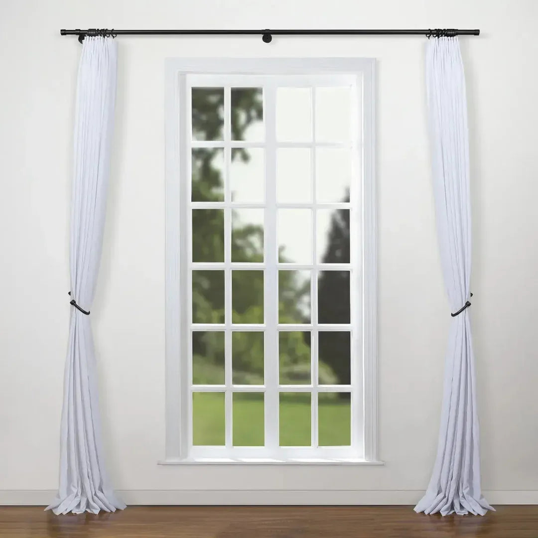 Smartview Window Curtain Rod with Wall Brackets
