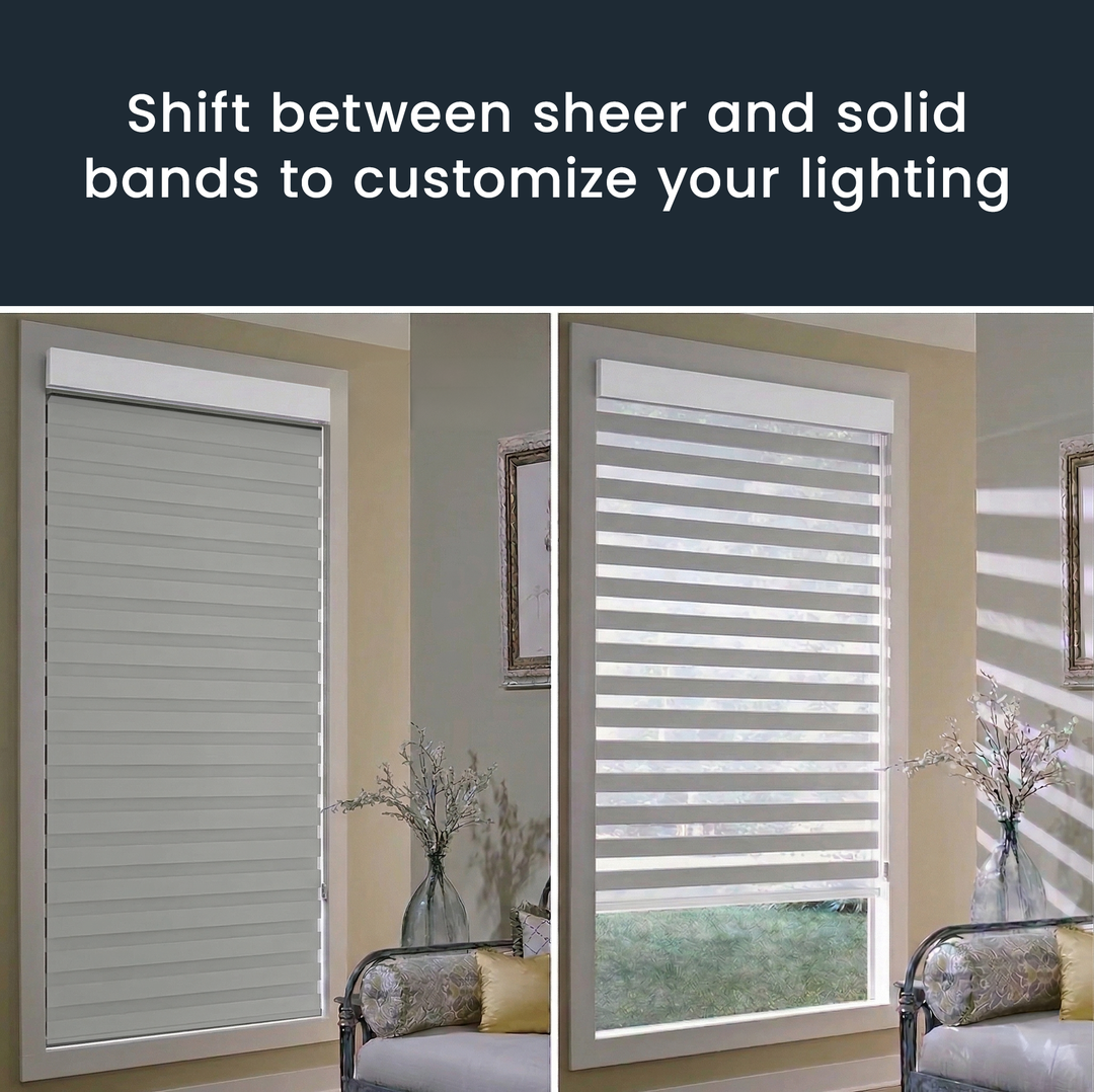 Zebra Shades 60% Blackout Translucent 75mm Eloise SmartView